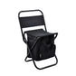 Foldable Camping Chair with Integrated 10L Insulated Cooler Bag - Black