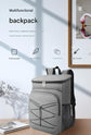 Grey Large Insulated Cooler Backpack - Leakproof, Lightweight for Picnic, Beach, Camping