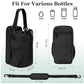 Green Portable Crossbody Water Bottle Holder with Multiple Pockets - Thermal Cooler Bag