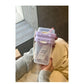 Purple Portable salad cup with ingredient compartment and fork and spoon - enjoy breakfast on the go