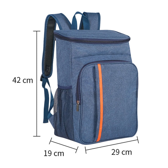 Blue Leakproof Insulated Backpack Cooler - Durable Oxford Cloth, for Travel & Picnics