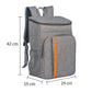 Grey Leakproof Insulated Backpack Cooler - Durable Oxford Cloth, for Travel & Picnics