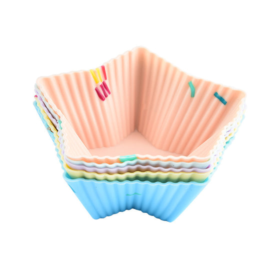 Style 2 Silicone Mini Cake Molds (30 Pack) -  For Cupcakes, Desserts (7.8x7.5x2.8cm)