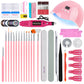 Complete Nail Art Manicure Kit - UV LED Lamp, Electric Drill, Brushes & Accessories