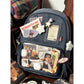 Dark blue Large Capacity Anime Denim Bookbag for School Commute  Anime Fans