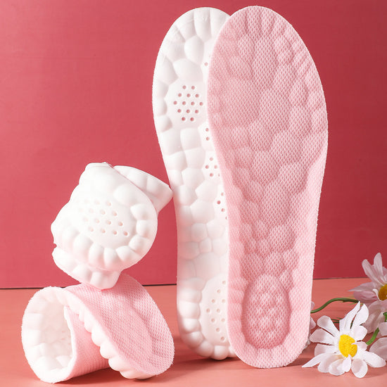 5 pcs Pink 4D Cloud Technology Shoe Inserts - High Rebound, Super Soft, Breathable, Athletic Support (size : 45-46/285mm)