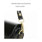 Black Chic Saddle Crossbody Bag with Wide Guitar Strap - PU Leather