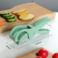 2 pcs Green 5-Blade Fruit & Vegetable Slicer for Crinkle Cuts - Kitchen Gadget
