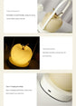 Orange Decorative Apple Table Lamp - USB-C,  3 Light Modes, Metal Handle