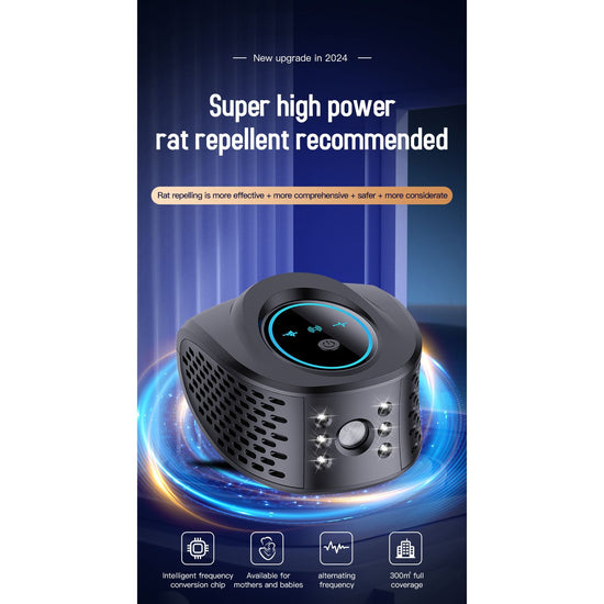 White Advanced Ultrasonic Pest Repeller - Multi-Wave Tech for Mice, Roaches, Mosquitoes