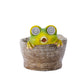 Frog Solar Light Planter - Resin Succulent Pot with Glowing Eyes (stone basin frog)