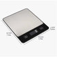 White Digital Kitchen Scale - Stainless Steel Food Scale for Baking & Cooking (10kg/1g)
