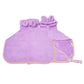 Purple Hooded Dog Bathrobe - Super Absorbent, Adjustable Fit, Cozy Pet Towel (Size : M)