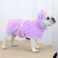 Purple Hooded Dog Bathrobe - Super Absorbent, Adjustable Fit, Cozy Pet Towel (Size : XS)