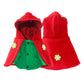 Christmas Dog Costume - Festive Hooded Cape & Green Jumpsuit Outfit (Size : L)