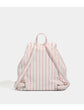 Cute Pink Stripe Bunny Ear Backpack - Star Applique, Kawaii Student Bag