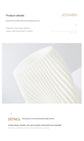 Unique Pleated Design Table Lamp - 3D Printed Washable Shade, Wooden Base, Adjustable LED (Four-star rotation)
