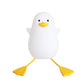 Cute Gull Silicone Night Light - Tap Control, USB Rechargeable, Kids Bedroom (Warm light three-speed yellow mouth)