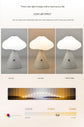Black Mushroom LED Table Lamp - Rechargeable, 3-Color Touch Dimmable, USB-C