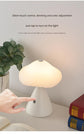 Gray Mushroom LED Table Lamp - Rechargeable, 3-Color Touch Dimmable, USB-C