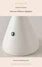 Gray Mushroom LED Table Lamp - Rechargeable, 3-Color Touch Dimmable, USB-C