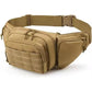 Khaki Rugged Tactical Waist Pack - MOLLE Outdoor Fanny Bag for Hiking Cycling & Travel