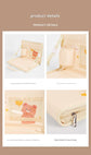 Yellow Foldable Car Back Seat Organizer Tray - PU Leather Travel Desk with Tablet Holder