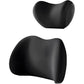 Black Ergonomic Memory Foam Car Headrest & Lumbar Support Cushion Set - Driving Comfort Neck & Back Pillow