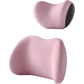 Pink Ergonomic Memory Foam Car Headrest & Lumbar Support Cushion Set - Driving Comfort Neck & Back Pillow