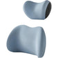 Blue Ergonomic Memory Foam Car Headrest & Lumbar Support Cushion Set - Driving Comfort Neck & Back Pillow