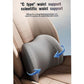 Blue Ergonomic Memory Foam Car Headrest & Lumbar Support Cushion Set - Driving Comfort Neck & Back Pillow
