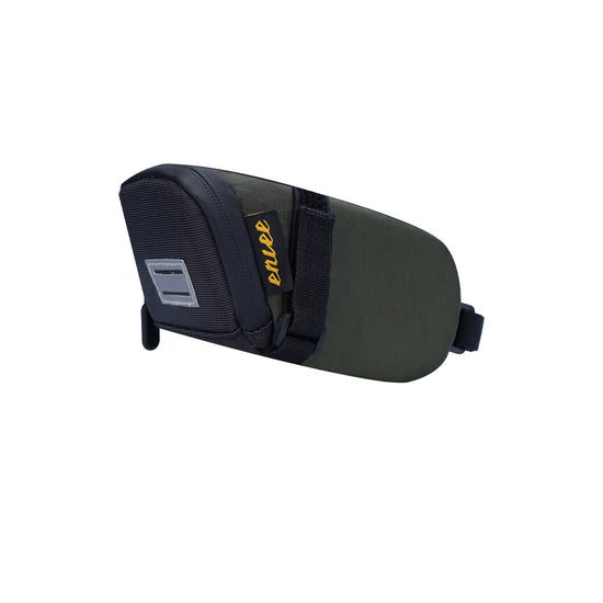Green And Black Water-Resistant Bicycle Saddle Bag - 1.3L Reflective Seat Pack for Road & Mountain Bikes