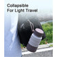 Grey and Black Collapsible Silicone Water Bottle - 510ml Portable Food-Grade Travel & Sports Drink Flask
