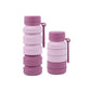 Pink Collapsible Silicone Water Bottle - 510ml Portable Food-Grade Travel & Sports Drink Flask
