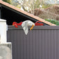 2 Pcs Red And White Whimsical Lazy Chicken Fence Topper - Funny PVC Garden & Home Decor Ornament