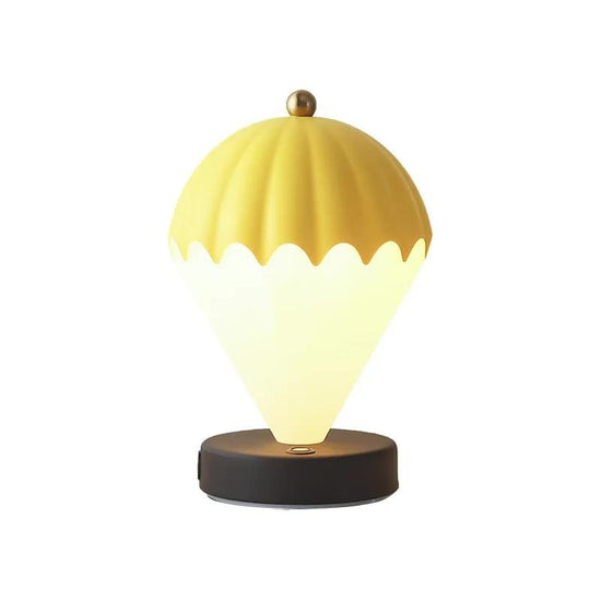 Yellow Rechargeable Hot Air Balloon LED Touch Lamp - 3-Color Nordic Style Desk Light