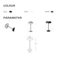 Black Minimalist Rechargeable LED Touch Table Lamp - 3-Color Stepless Dimming Metal Desk Light