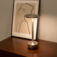 Black Elegant Aluminum Alloy Rechargeable LED Touch Lamp - 3-Color Dimmable Cordless Table Light