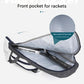 Grey and White Multifunctional Tennis & Badminton Backpack - Waterproof Racket Bag with Shoe Compartment