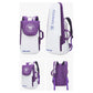Purple and White Multifunctional Tennis & Badminton Backpack - Waterproof Racket Bag with Shoe Compartment