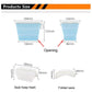2 Pcs Blue Collapsible Silicone Food Storage Container - Microwave & Freezer Safe Lunch Box