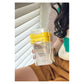 Yellow Portable Salad & Breakfast Cup On-the-Go - Dual Compartment Container with Spork