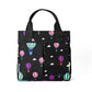 Black Versatile Nappy Bag Tote - Lightweight Diaper Bag with Insulated Pocket & Crossbody Strap