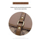 Brown Chic Round Mini Crossbody Phone Purse - PU Leather Vertical Shoulder Bag with Headphone Port