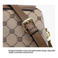 Brown Chic Round Mini Crossbody Phone Purse - PU Leather Vertical Shoulder Bag with Headphone Port