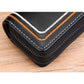 Black Premium Genuine Leather Double Zipper Key Case - Car & House Key Organizer Pouch