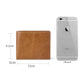 Coffee Genuine Leather RFID Blocking Wallet for Men - Vintage Bifold with Coin Pocket & ID Window