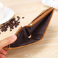 Brown Genuine Leather RFID Blocking Wallet for Men - Vintage Bifold with Coin Pocket & ID Window