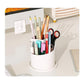 Black Elegant 360 Rotating Makeup Brush Holder & Cosmetic Organizer with Dustproof Dome Lid(Makeup is a prop for shooting and is not included)