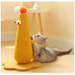 Yellow Adorable Chick Cat Scratching Post - Durable Sisal Rope Scratcher Toy for Cats & Kittens